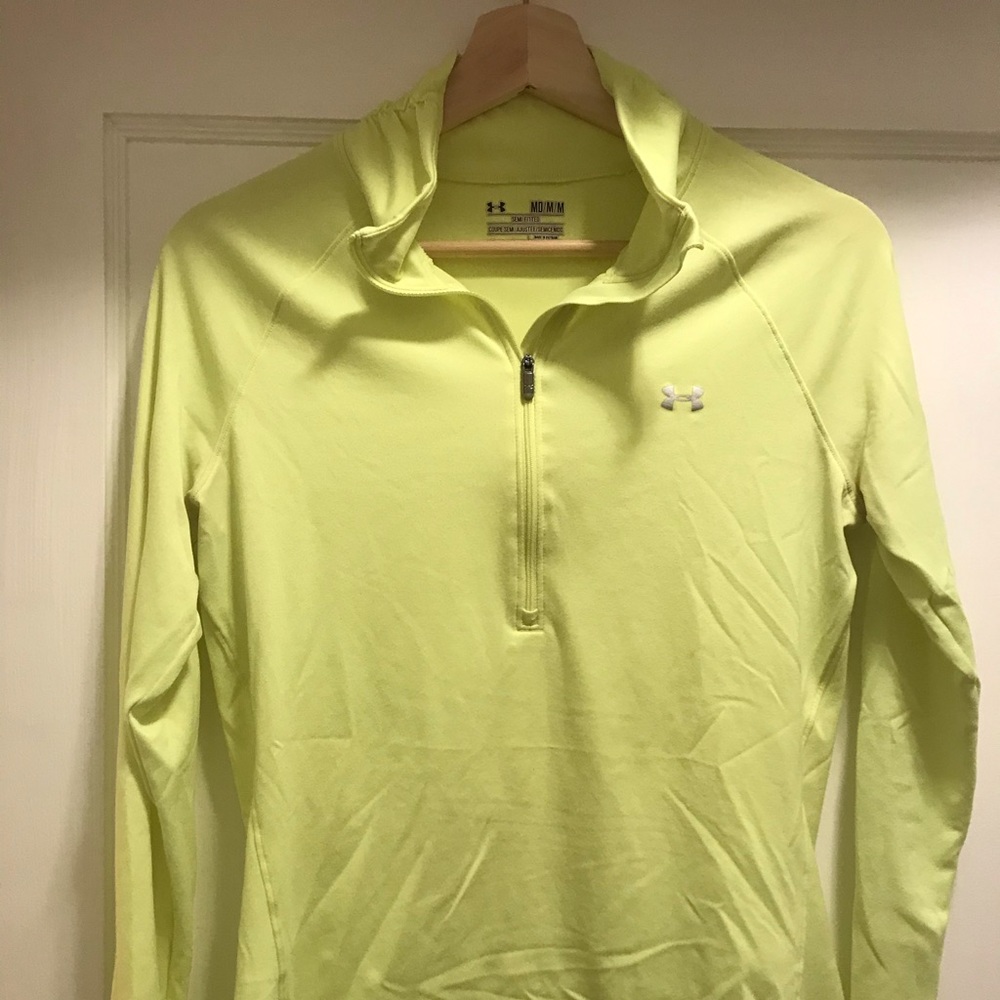 Neon Yellow Under Armour Quarterzip